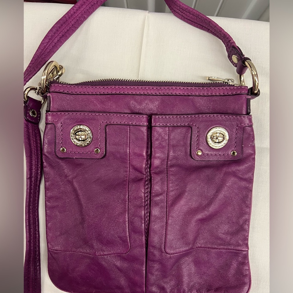 Marc Jacobs Purple Leather Crossbody Bag with Turn-Lock